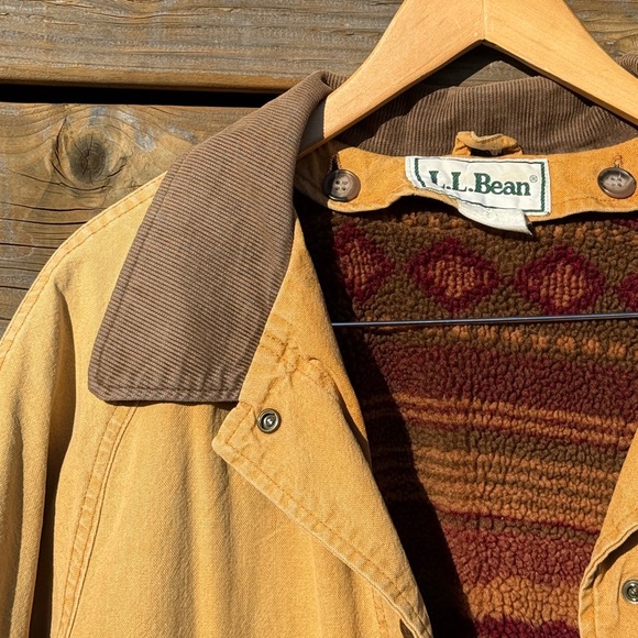 Vintage L.L. Bean women’s long chore coat / Trench Coat Brown corduroy - Picture 11 of 16